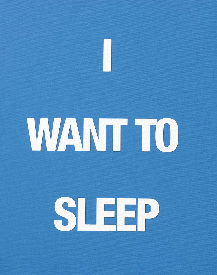 I WANT TO SLEEP, 2009  Acrylic on canvas  50 x 40 cm